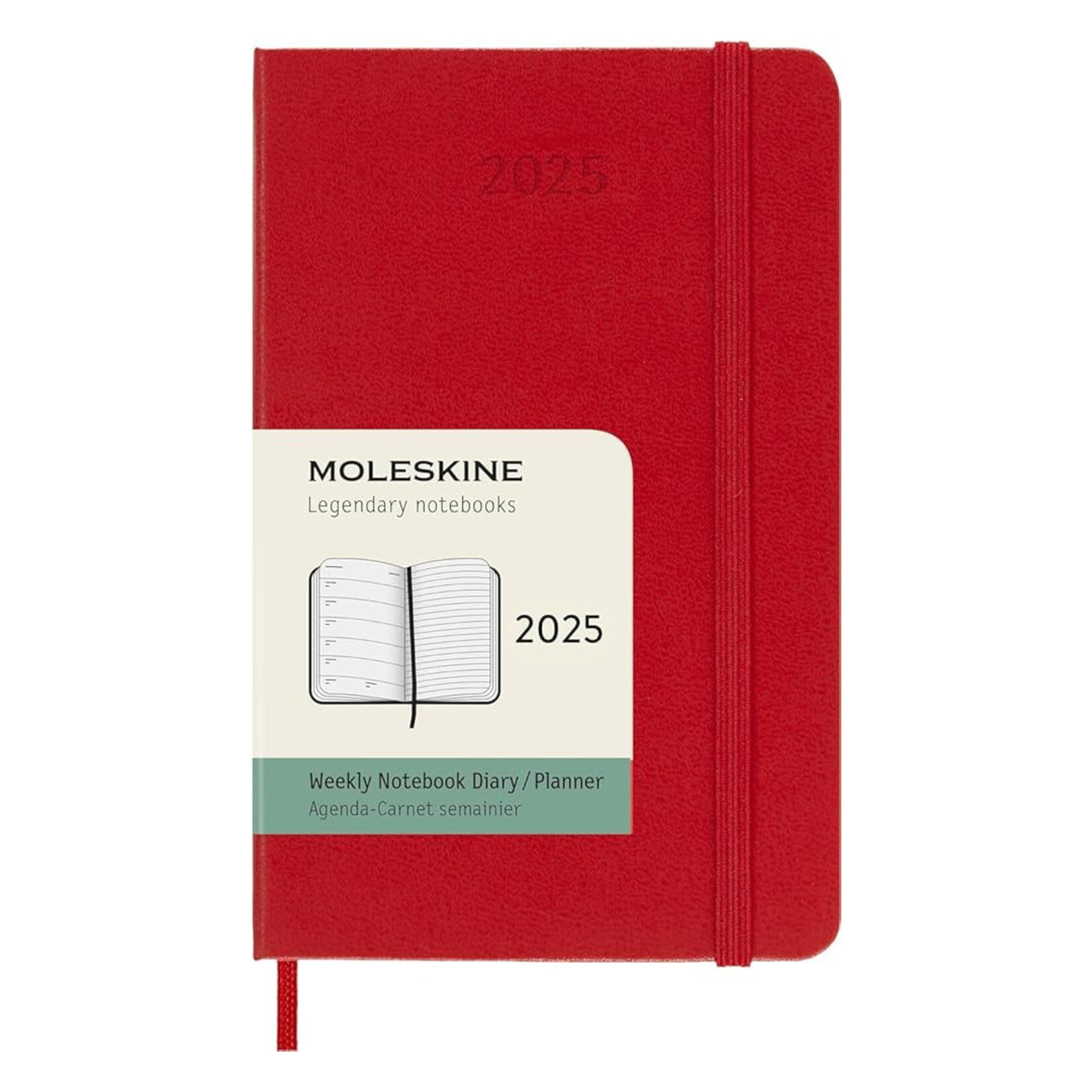 Moleskine Moleskine Classic 12 Month 2025 Weekly Planner, Pocket Hard Cover - Scarlet Red