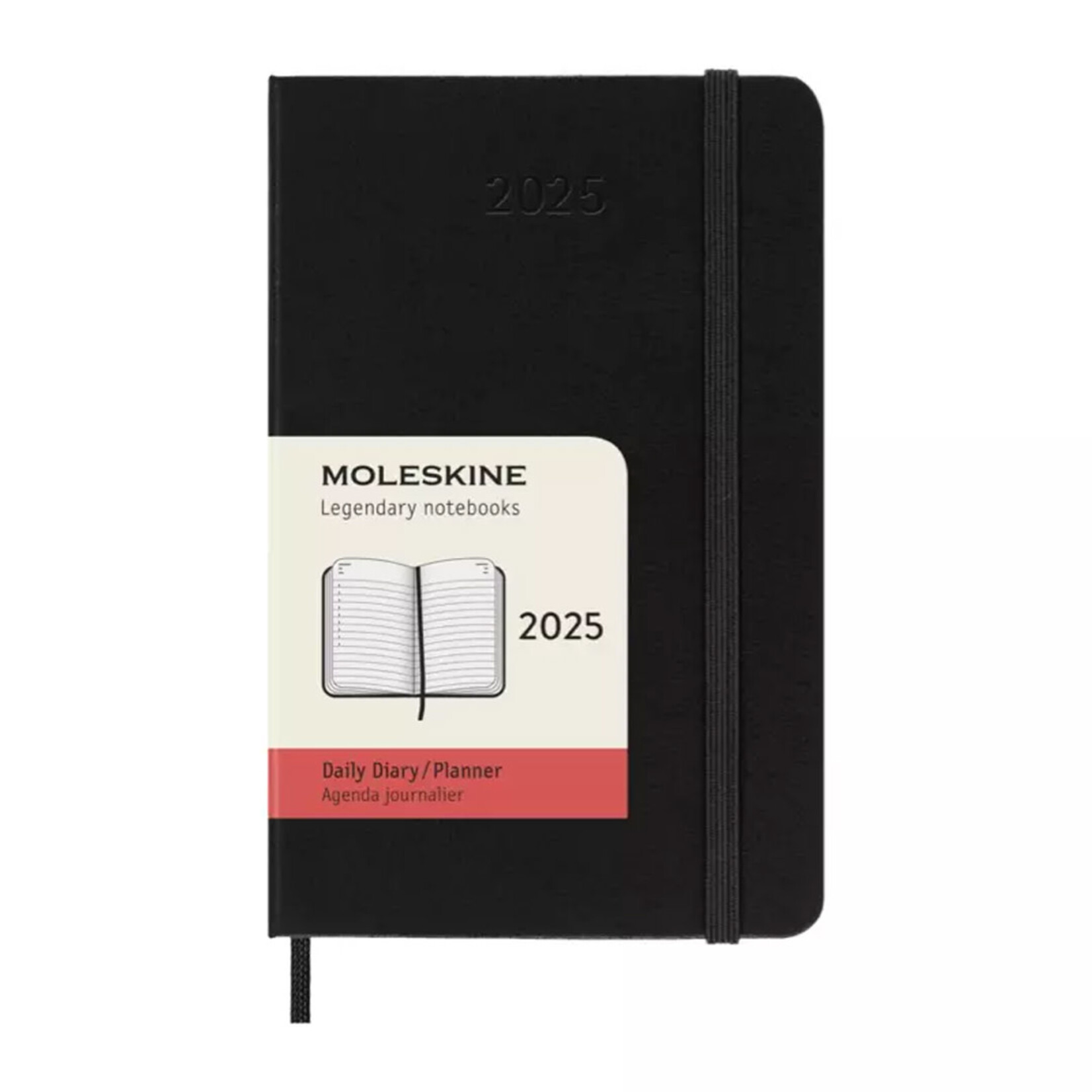 Moleskine Moleskine Classic 12 Month 2025 Daily Planner, Pocket Hard Cover - Black