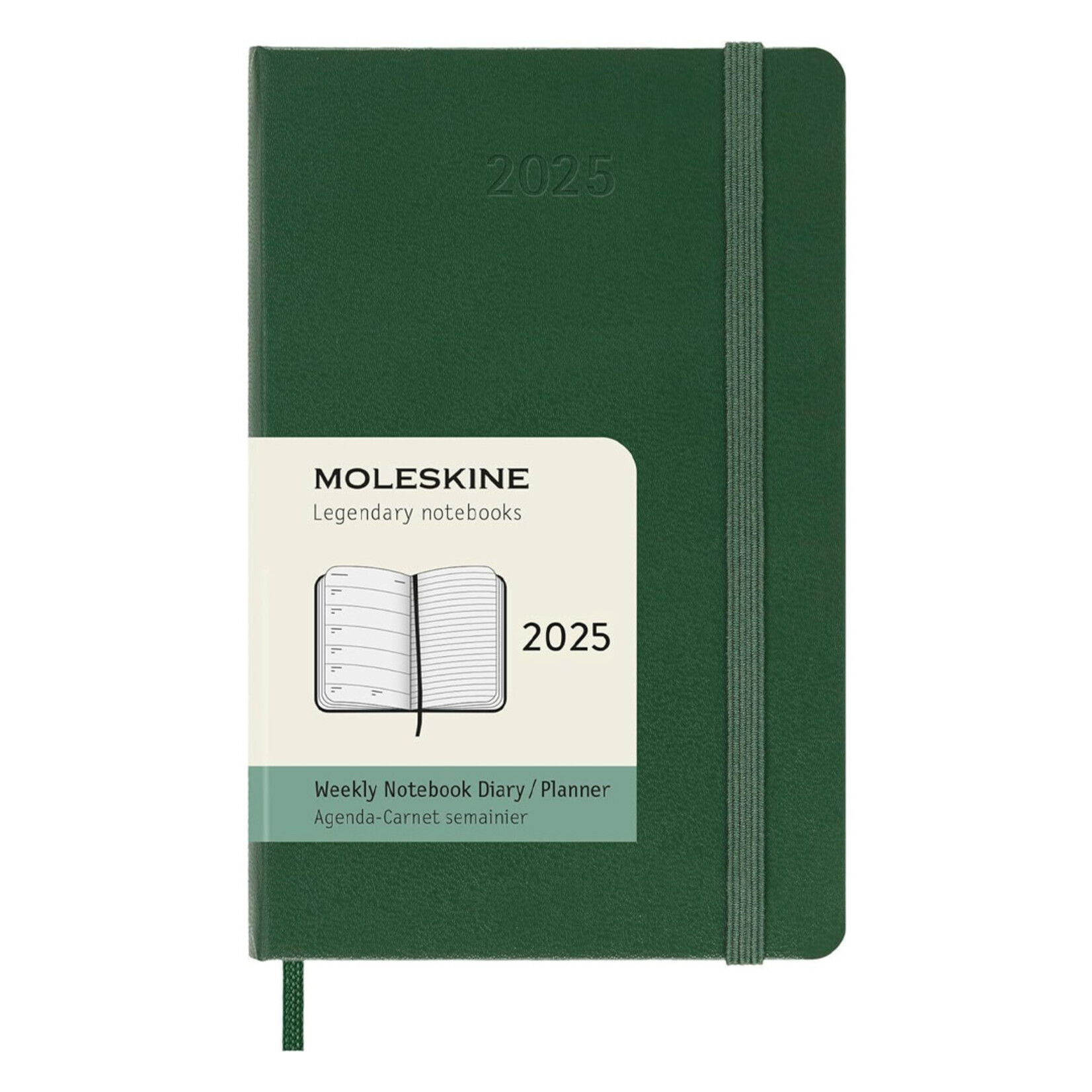 Moleskine Moleskine Classic 12 Month 2025 Weekly Planner, Pocket Hard Cover - Myrtle Green