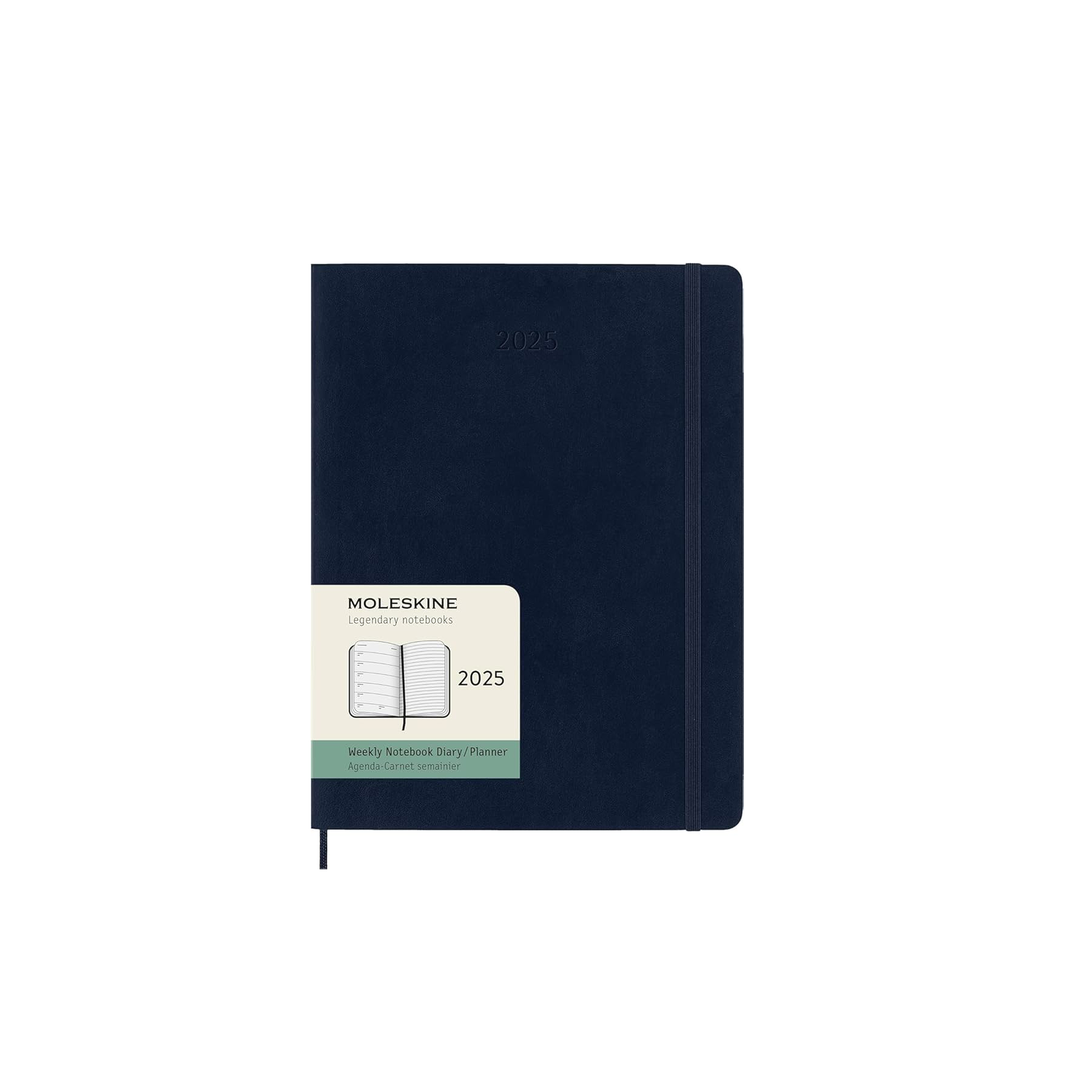 Moleskine Moleskine Classic 12 Month 2025 Weekly Planner, XL Soft Cover - Sapphire Blue