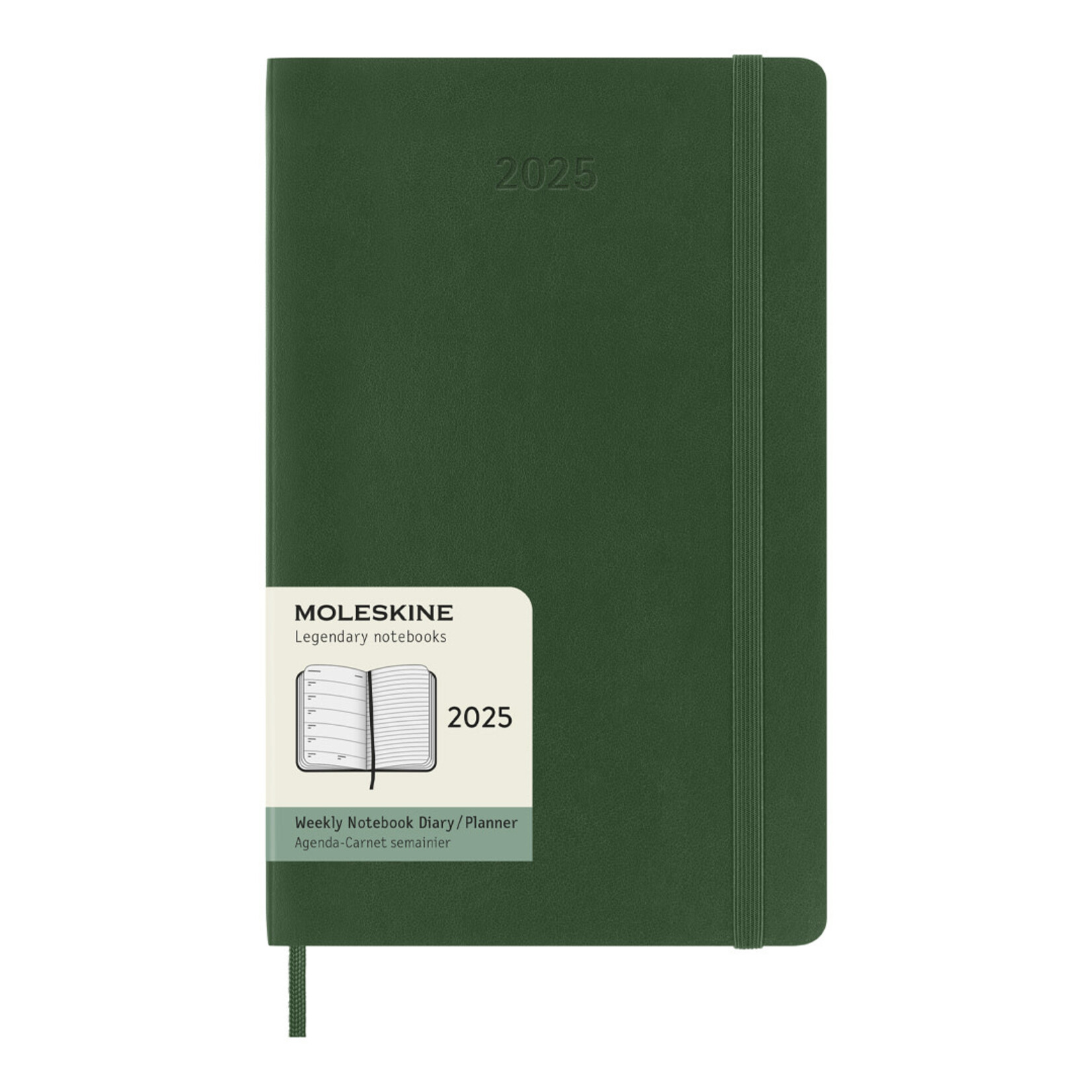 Moleskine Moleskine 12 Month Weekly Planner, 2025, Large, Softcover - Myrtle Green