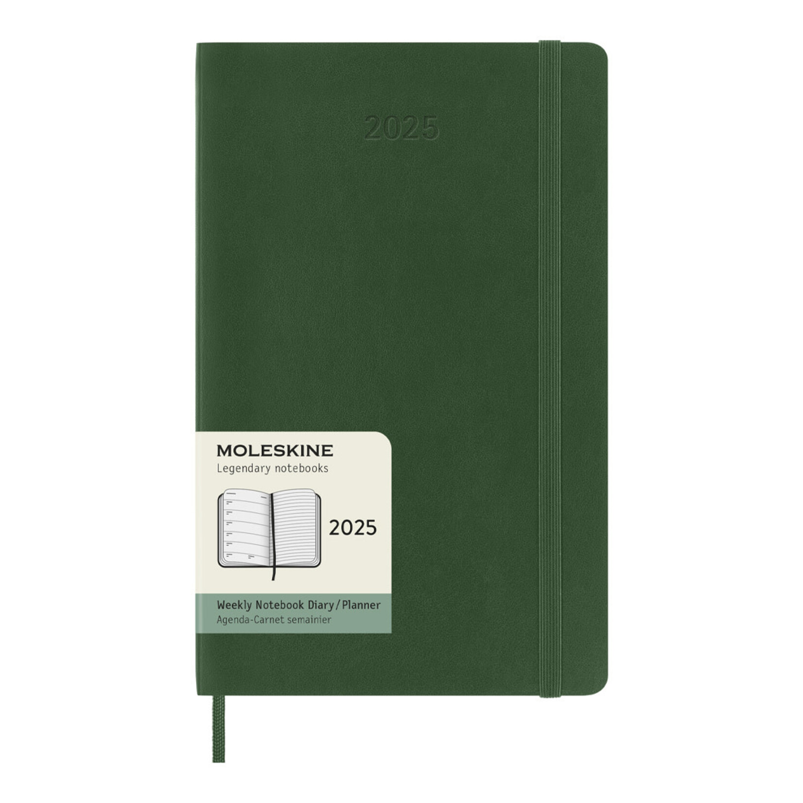 Moleskine Moleskine 2025 12-Month Weekly Large Softcover Notebook - Myrtle