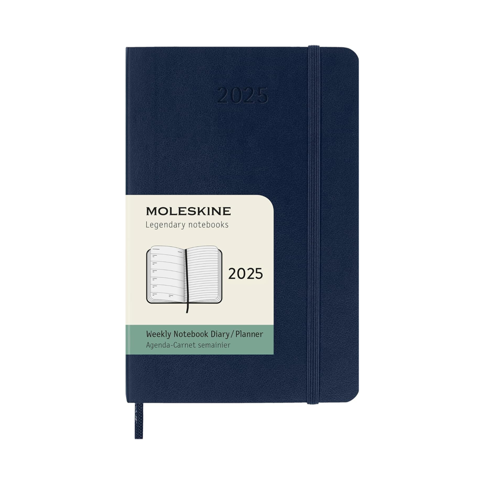 Moleskine Classic 12 Month 2025 Weekly Planner, Soft Cover, Pocket (3.5" x 5.5"), Sapphire