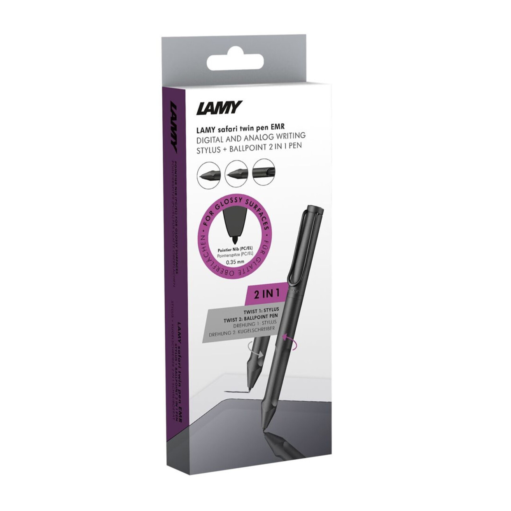 LAMY LAMY Safari Twin Pen - All Black EMR (PC/EL)