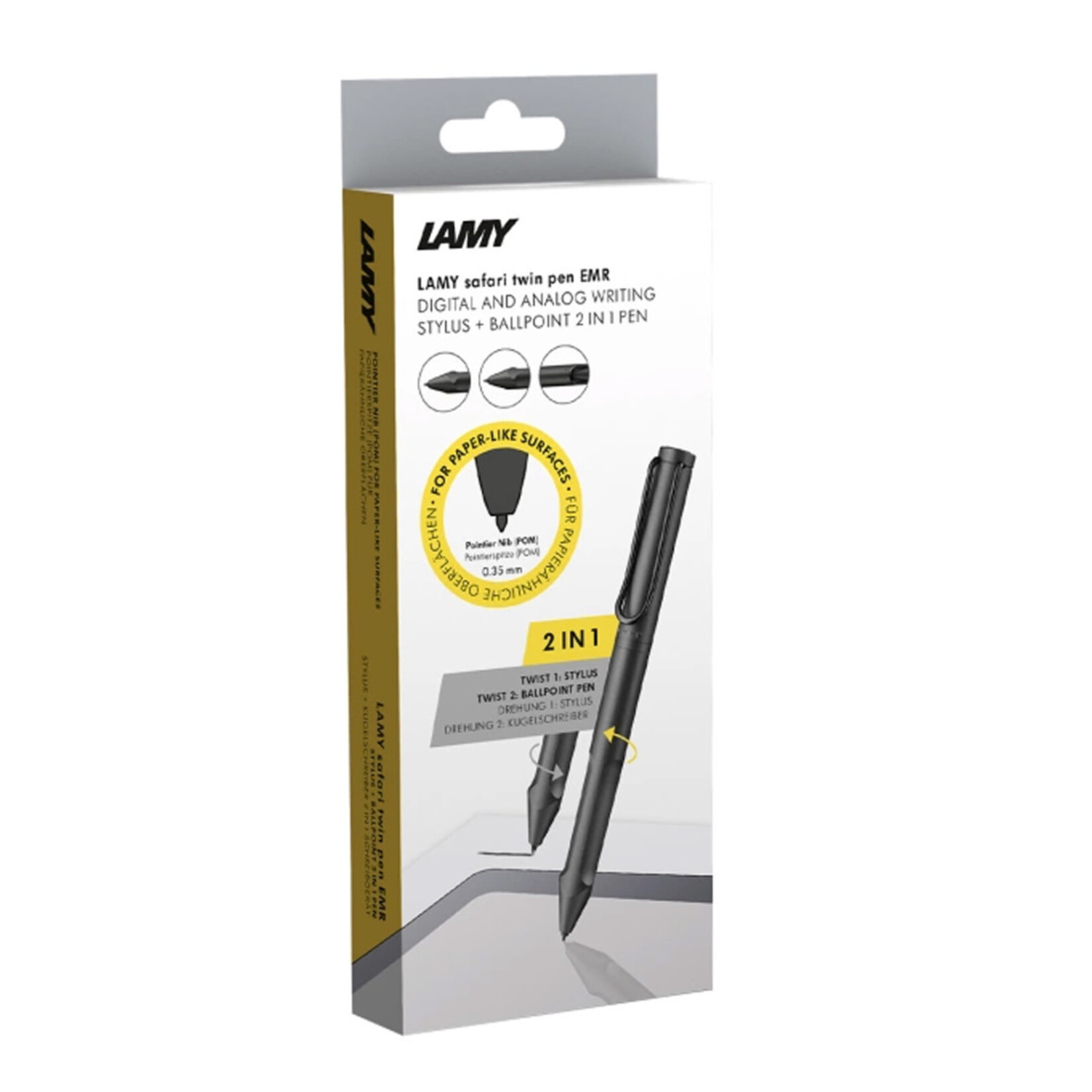LAMY LAMY Safari Twin Pen - All Black EMR (POM)