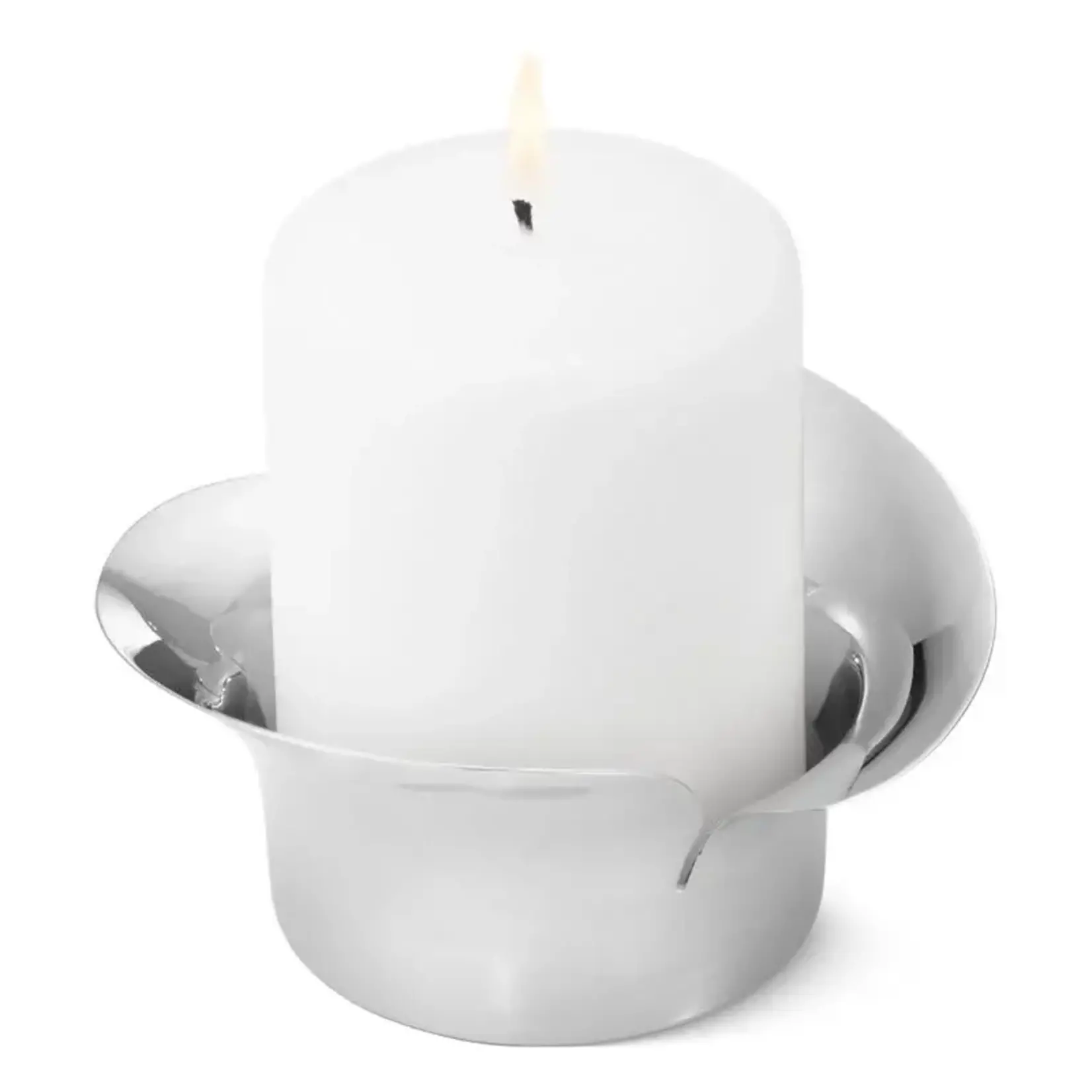 GEORG JENSEN, BLOOM PILLAR CANDLEHOLDER, SS MIRROR