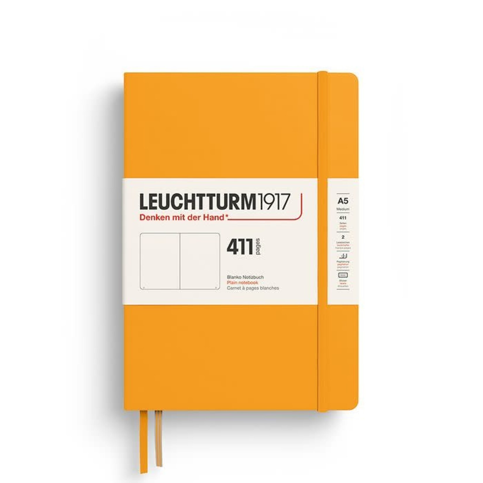 Leuchtturm Leuchtturm1917 411 Notebook, Medium (A5), Hardcover - Rising Sun, Plain
