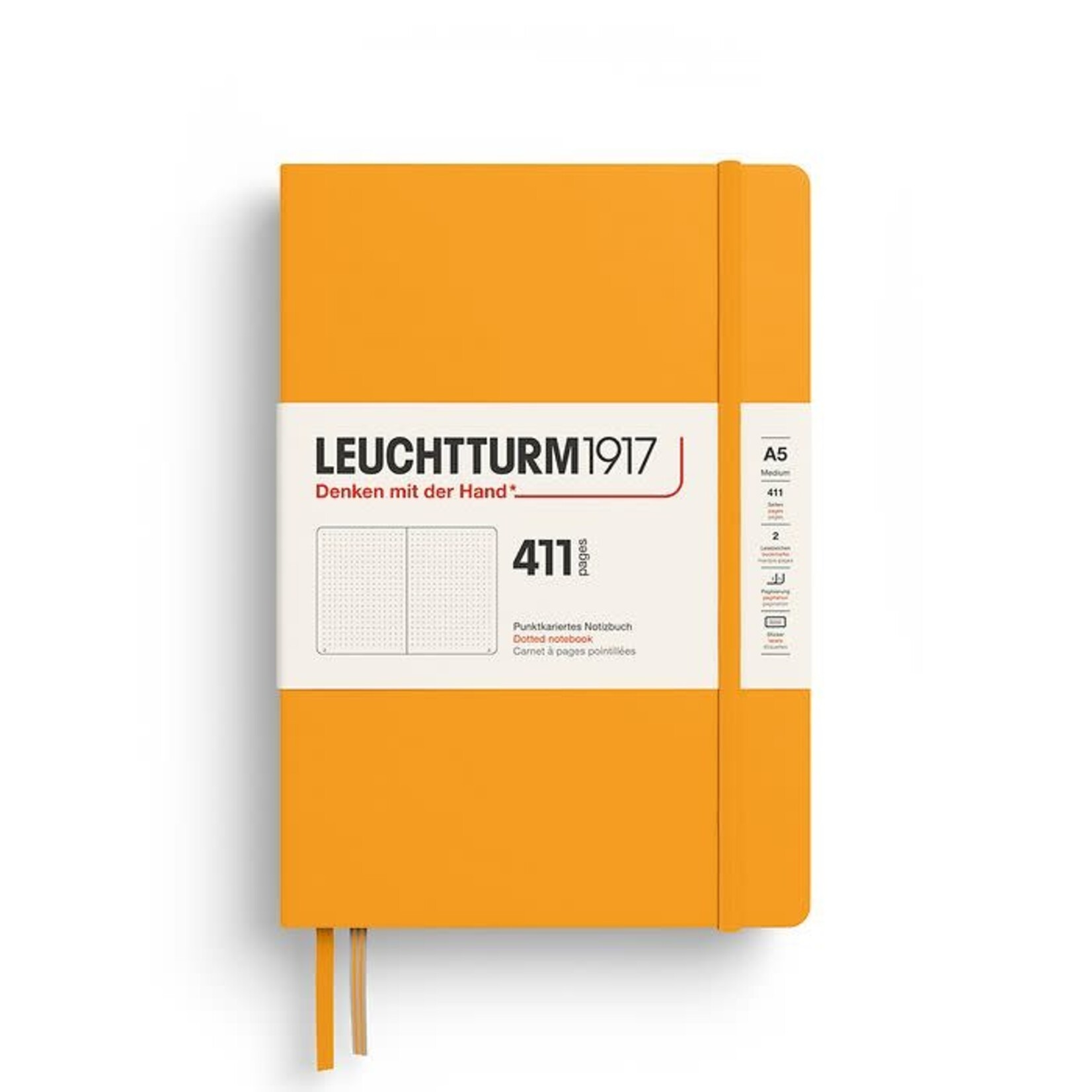 Leuchtturm Leuchtturm1917 411 Notebook, Medium (A5), Hardcover - Rising Sun, Dotted