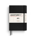 Leuchtturm Leuchtturm A5 Hardcover 411 Notebook, Black, Plain