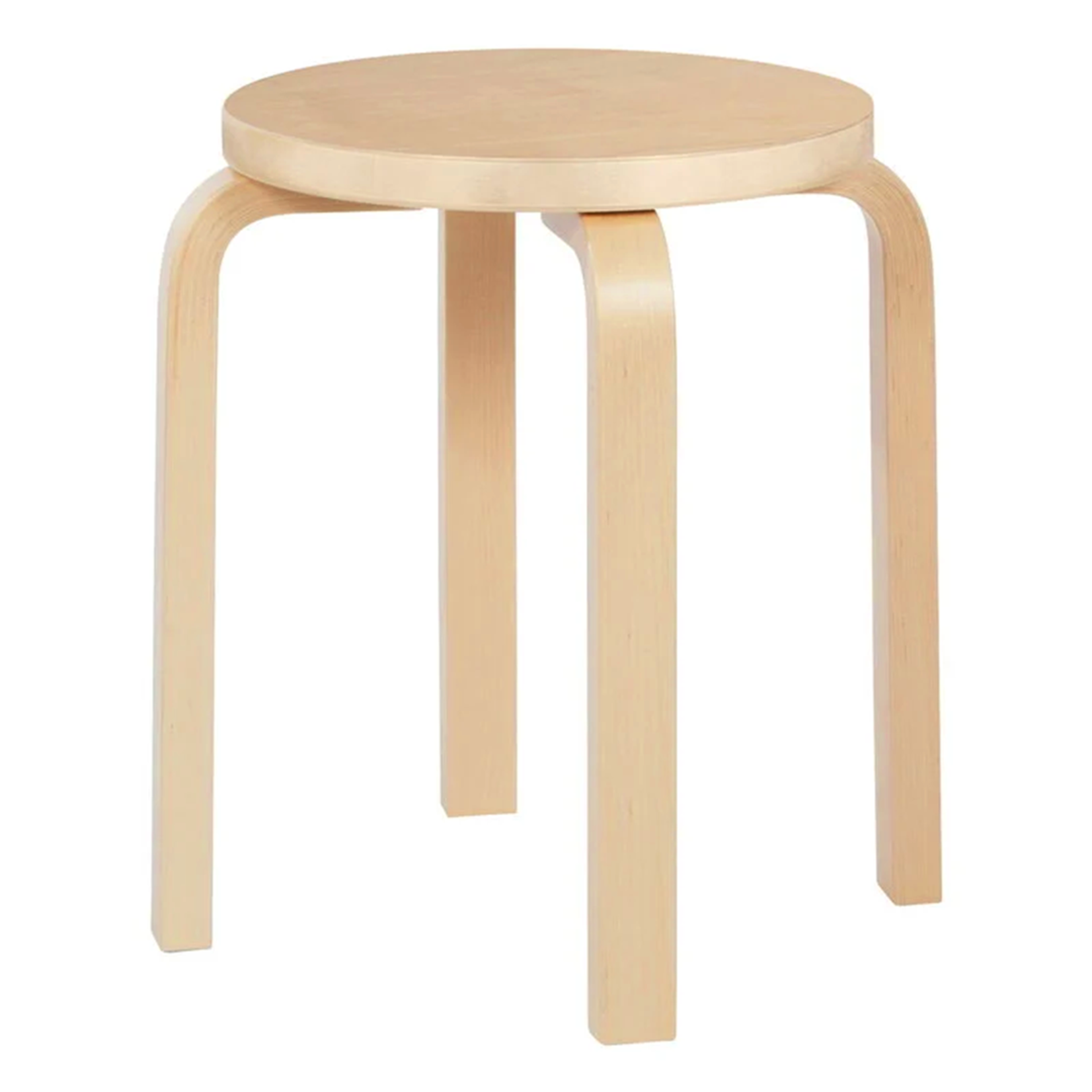 Alvar Aalto E60 Stool, Birch Veneer
