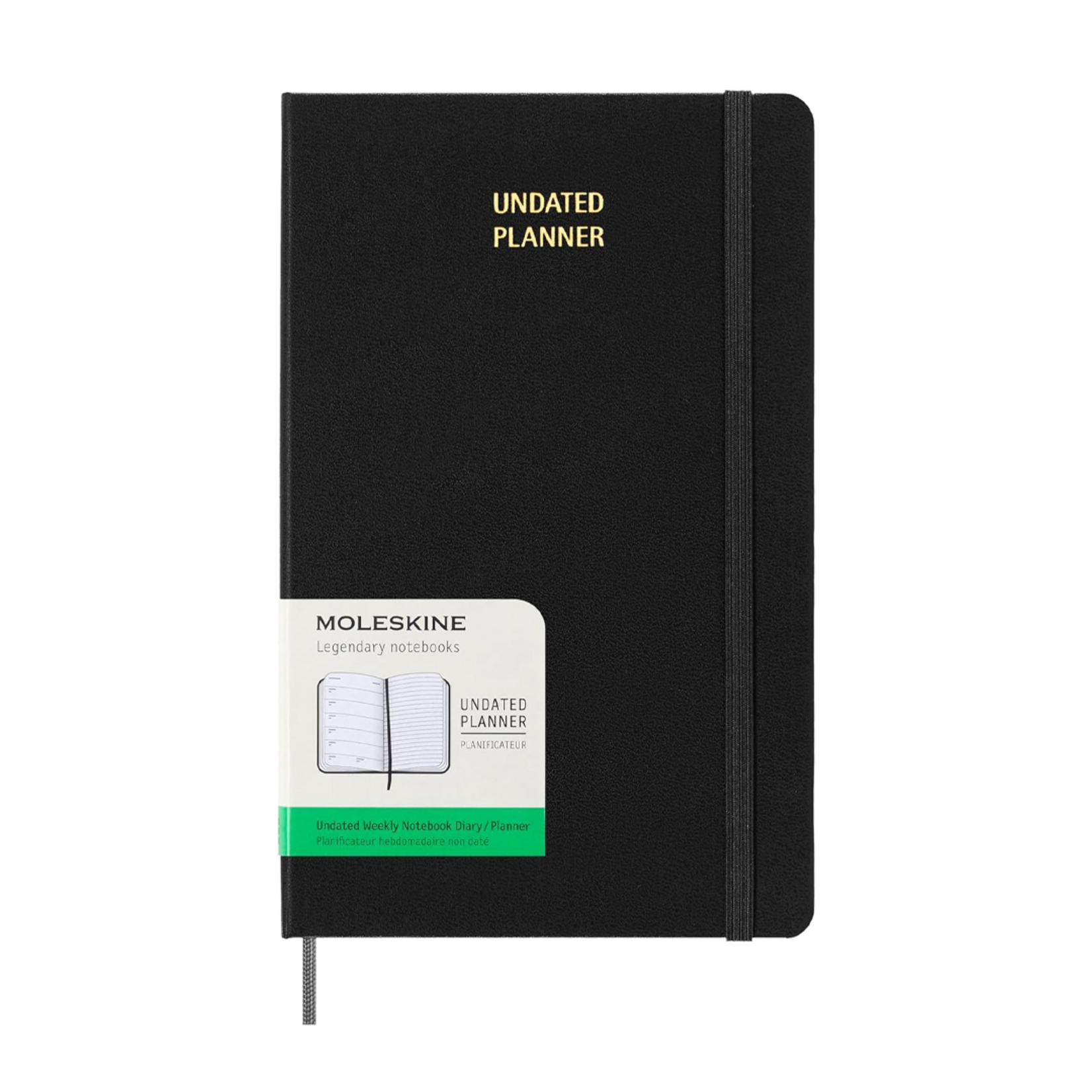 Moleskine Moleskine Classic Undated Weekly Planner, Large, Hardcover - Black