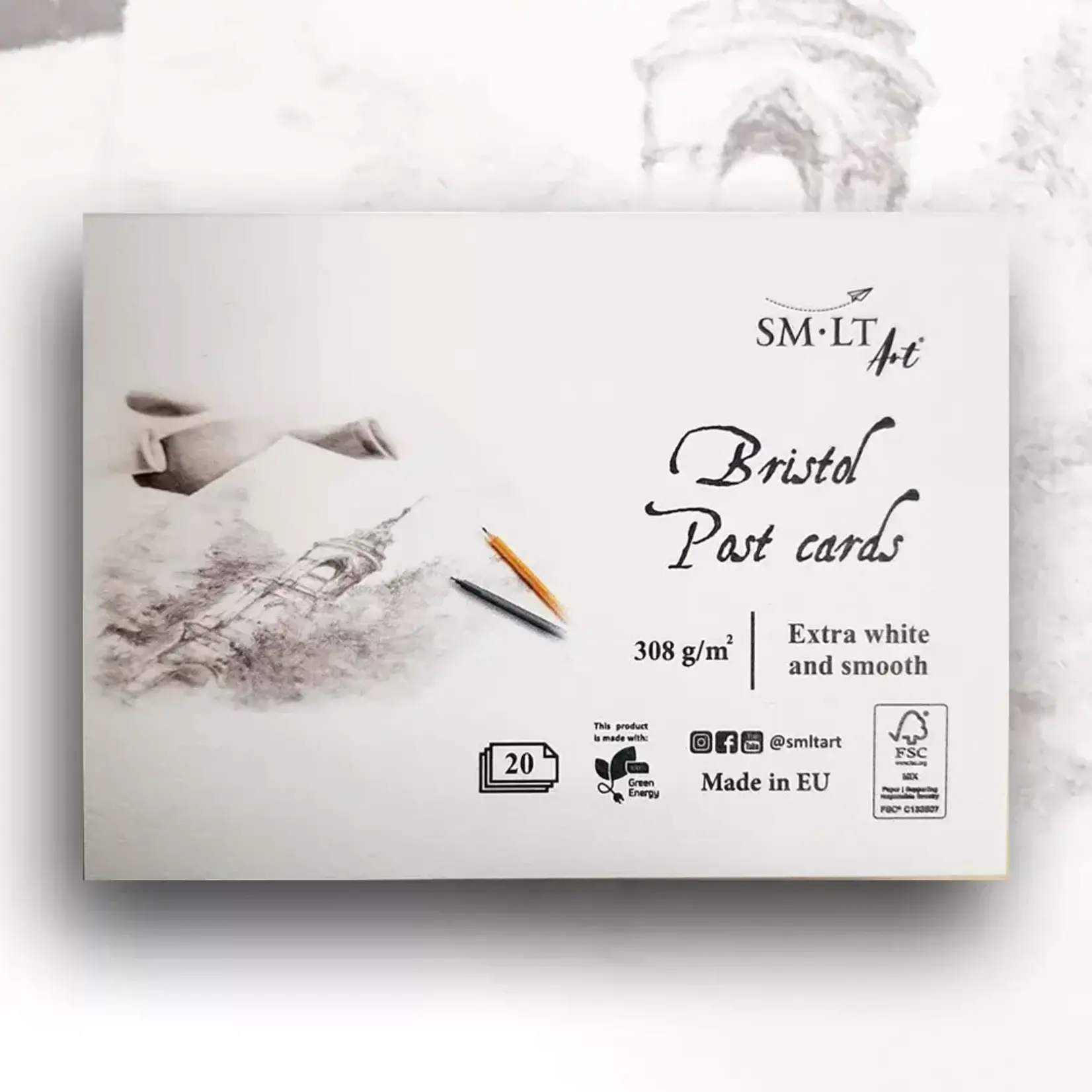 Bristol Post Cards, 3008gsm (Pack of 20)