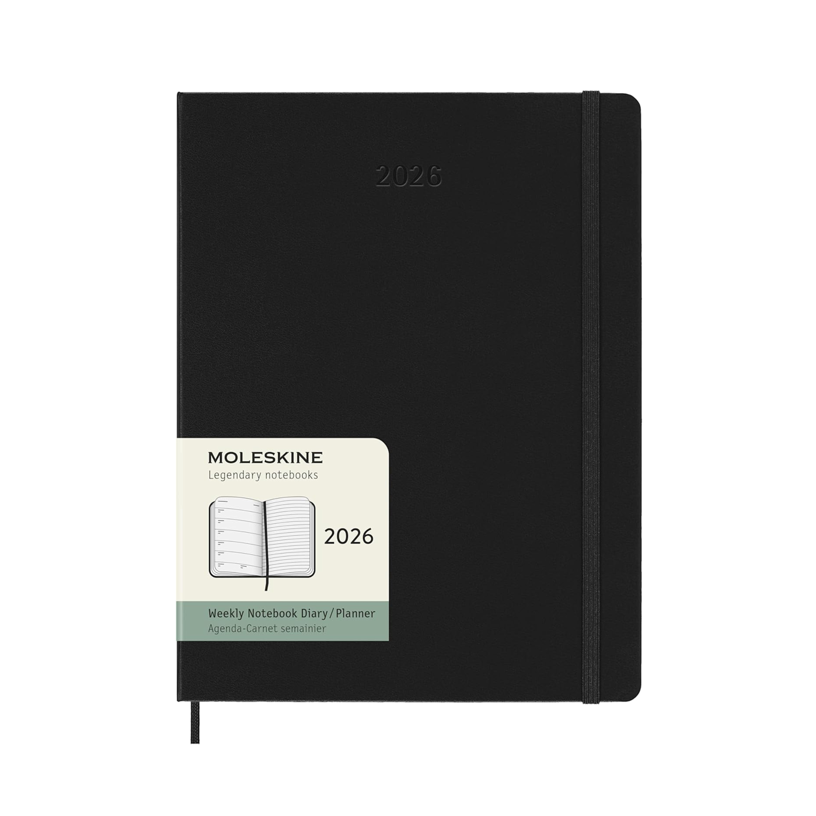 Moleskine Moleskine Classic 12 Month 2026 Weekly Planner, XL Hard Cover - Black