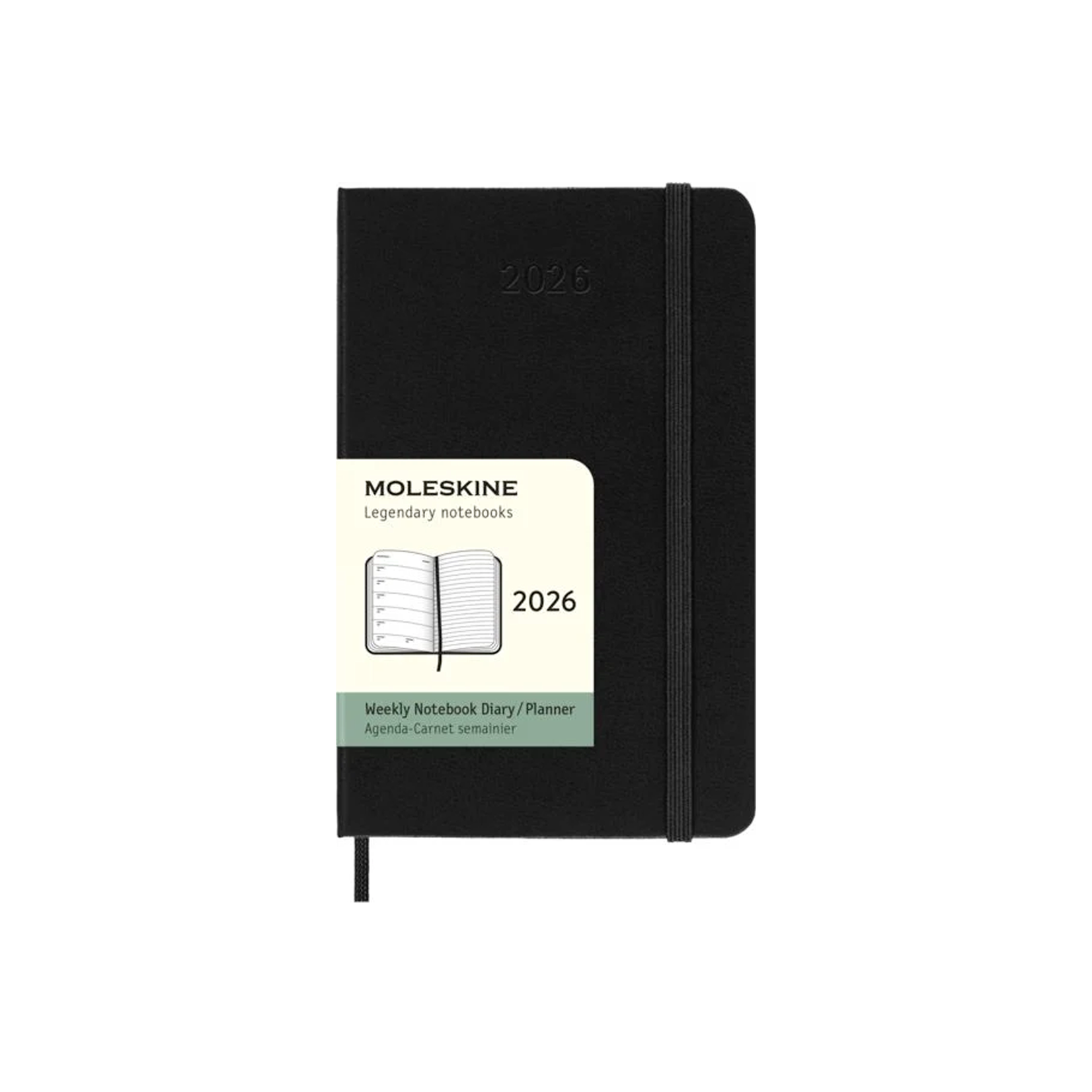 Moleskine Moleskine Classic 12 Month 2026 Weekly Planner, Pocket Hard Cover - Black