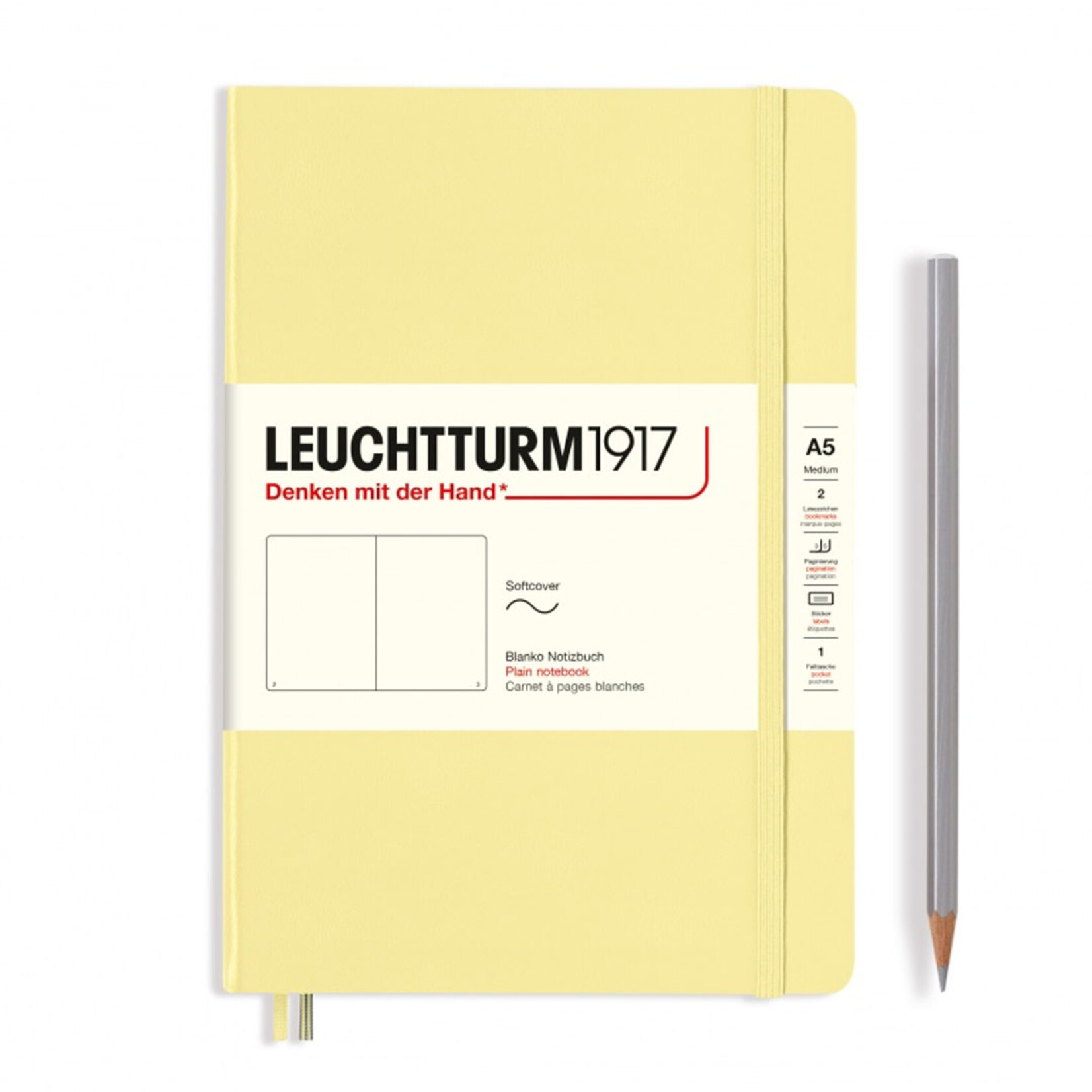 Leuchtturm Leuchtturm A5 Softcover Notebook, Vanilla, Plain