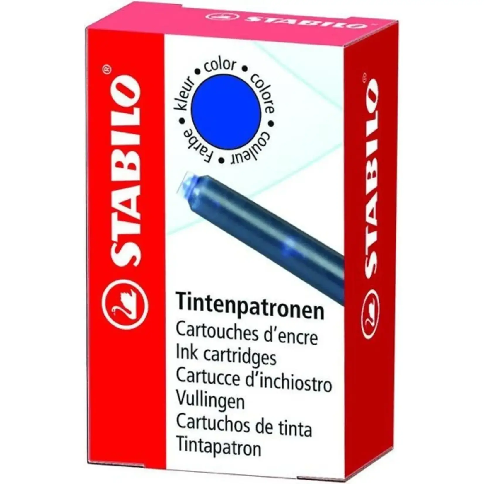 Stabilo Ink Cartridge Fountain Pen Refill - Blue (International Standard)