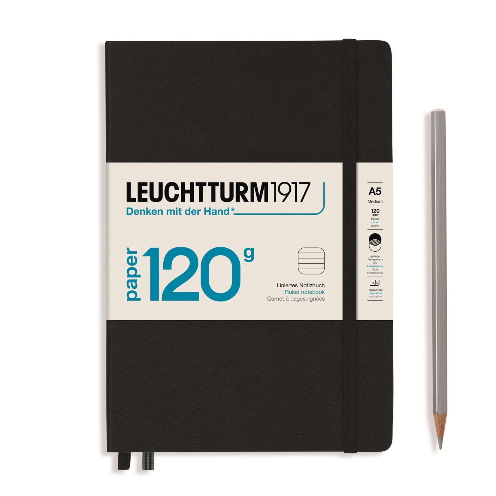 Leuchtturm1917 EDITION 120, Hardcover, 203 numbered pages, Black, Ruled