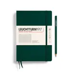 Leuchtturm A5 Hardcover Notebook, Forest Green, Ruled