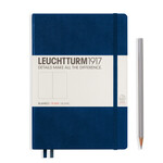 Leuchtturm Leuchtturm Hard Cover Medium Notebook, Plain, Navy