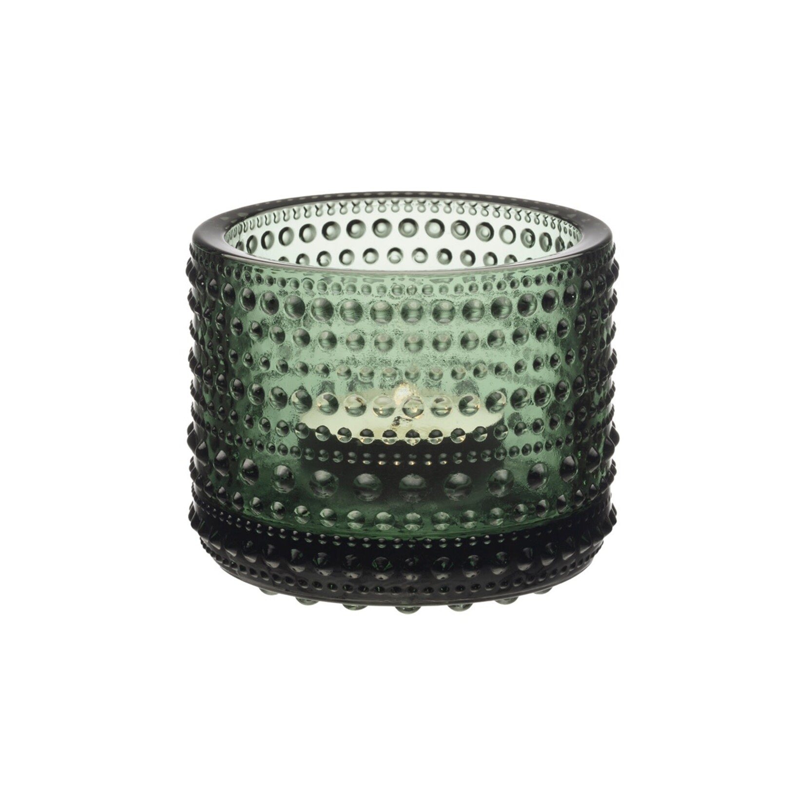 Iittala Kastehelmi Tealight Candleholder 64mm 2.52" Pine Green