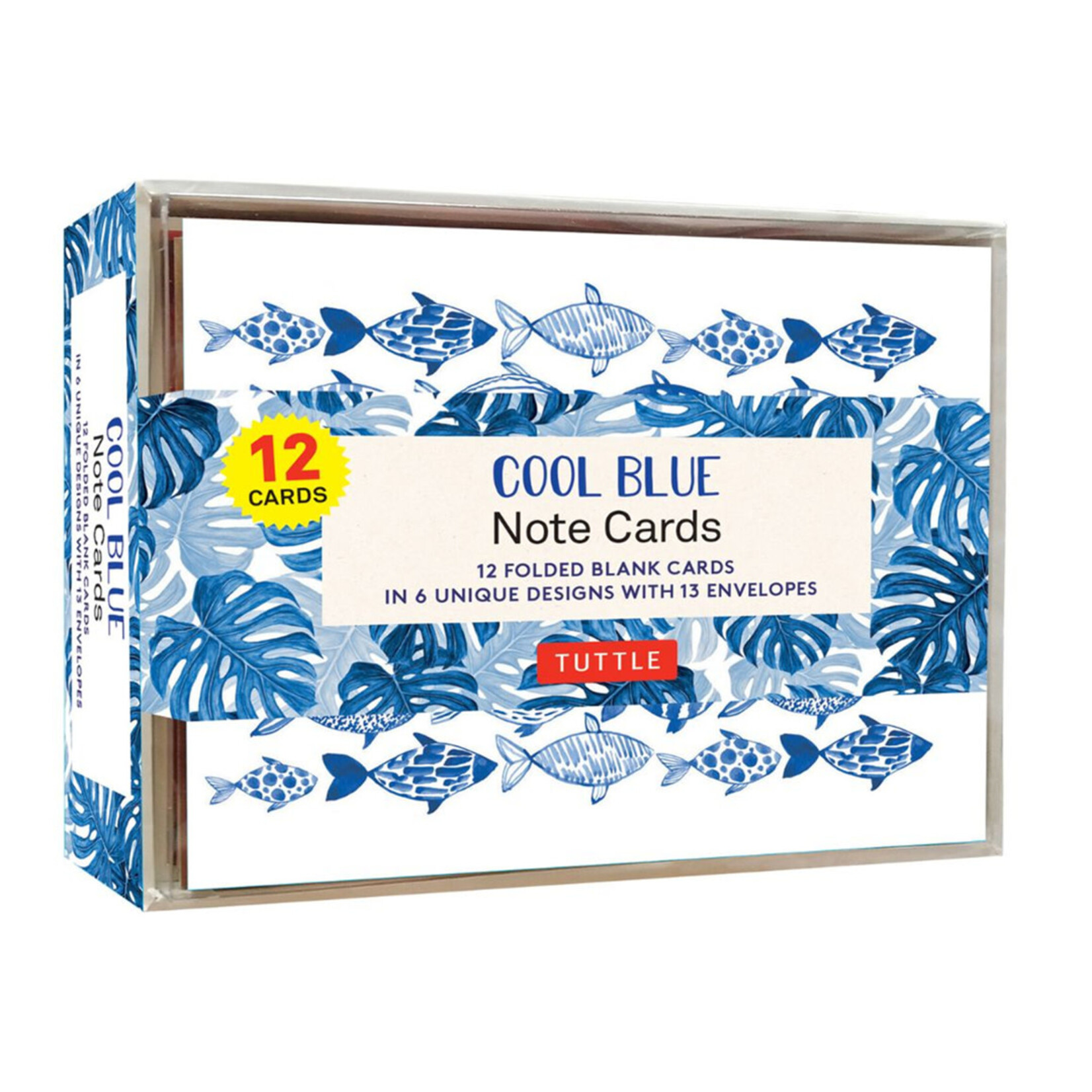 Cool Blue Note Cards, 12 Cards