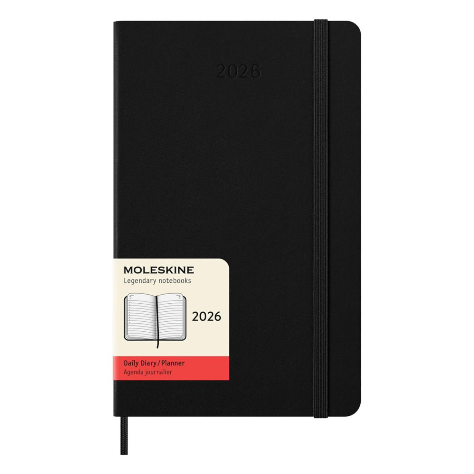 Moleskine Moleskine 2026 12-Month Daily Planner, Large, Hardcover - Black