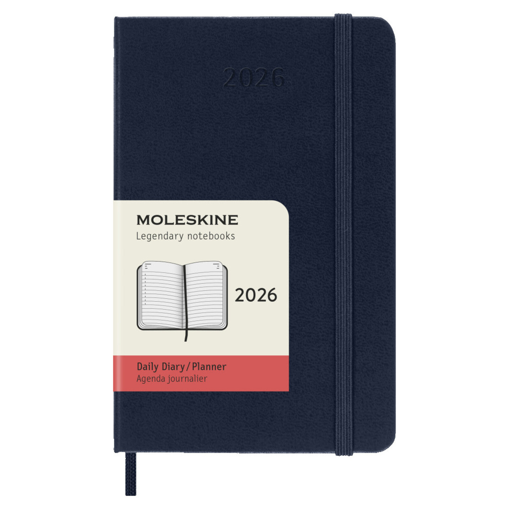 Moleskine Moleskine Classic 12 Month Daily Planner, 2026, Pocket, Hardcover - Sapphire Blue