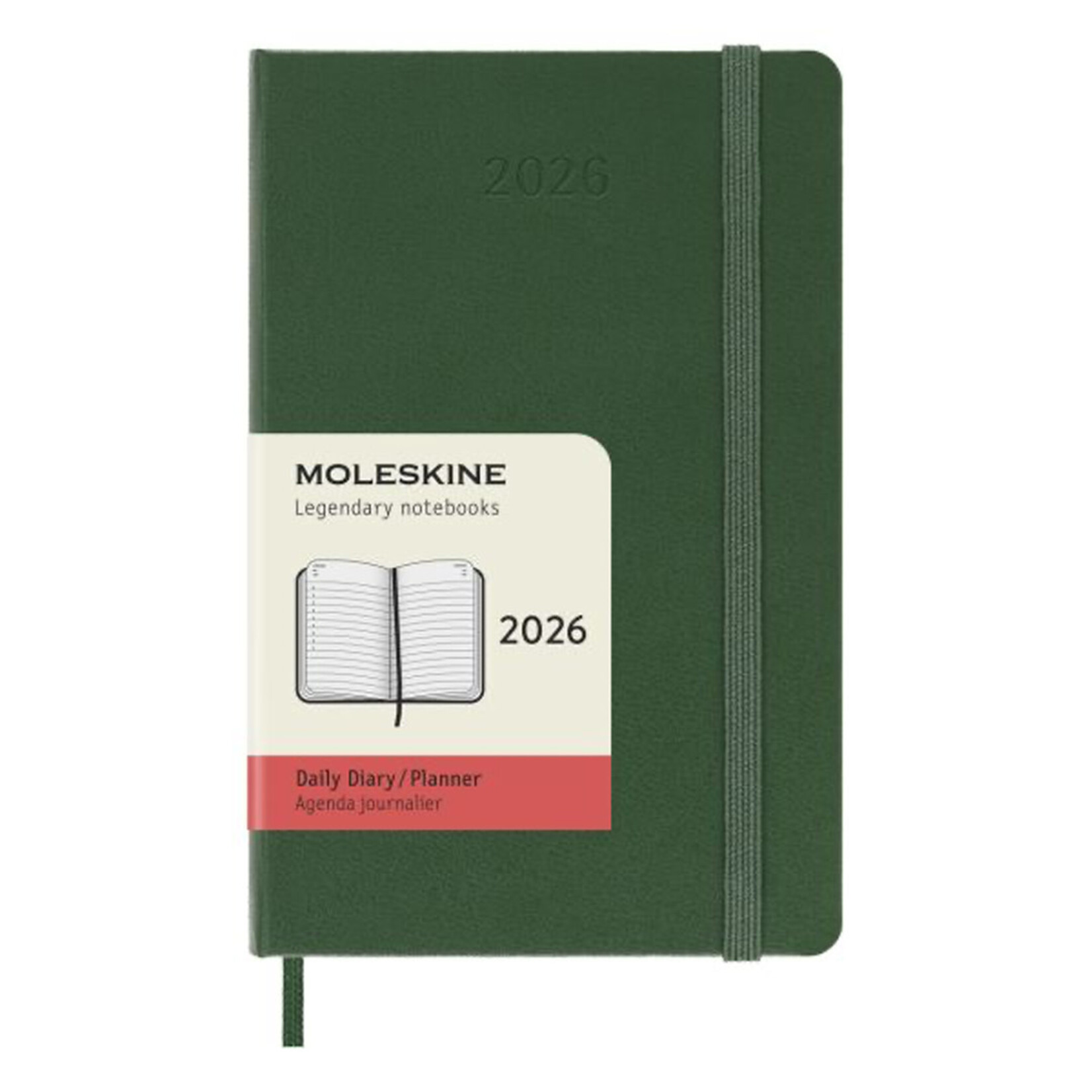 Moleskine Moleskine Classic 12 Month 2026 Daily Planner, Pocket Hard Cover - Myrtle Green
