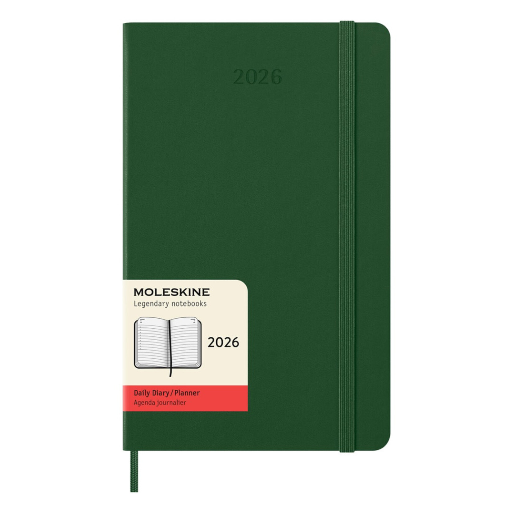 Moleskine Moleskine 2026 12-Month Daily Planner, Large, Hardcover - Myrtle Green