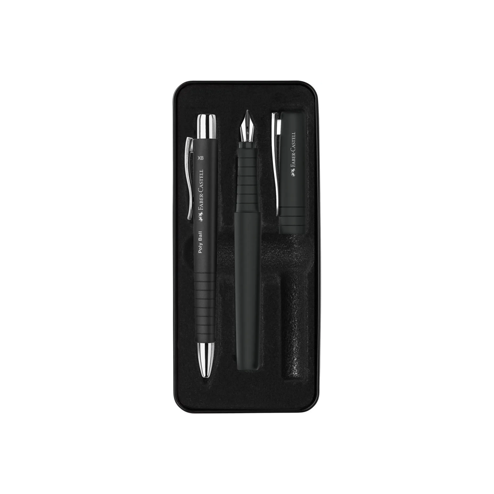 Faber-Castell Faber Castell Writing Pen Set with Ballpoint Pen and Fountain Pen - Black