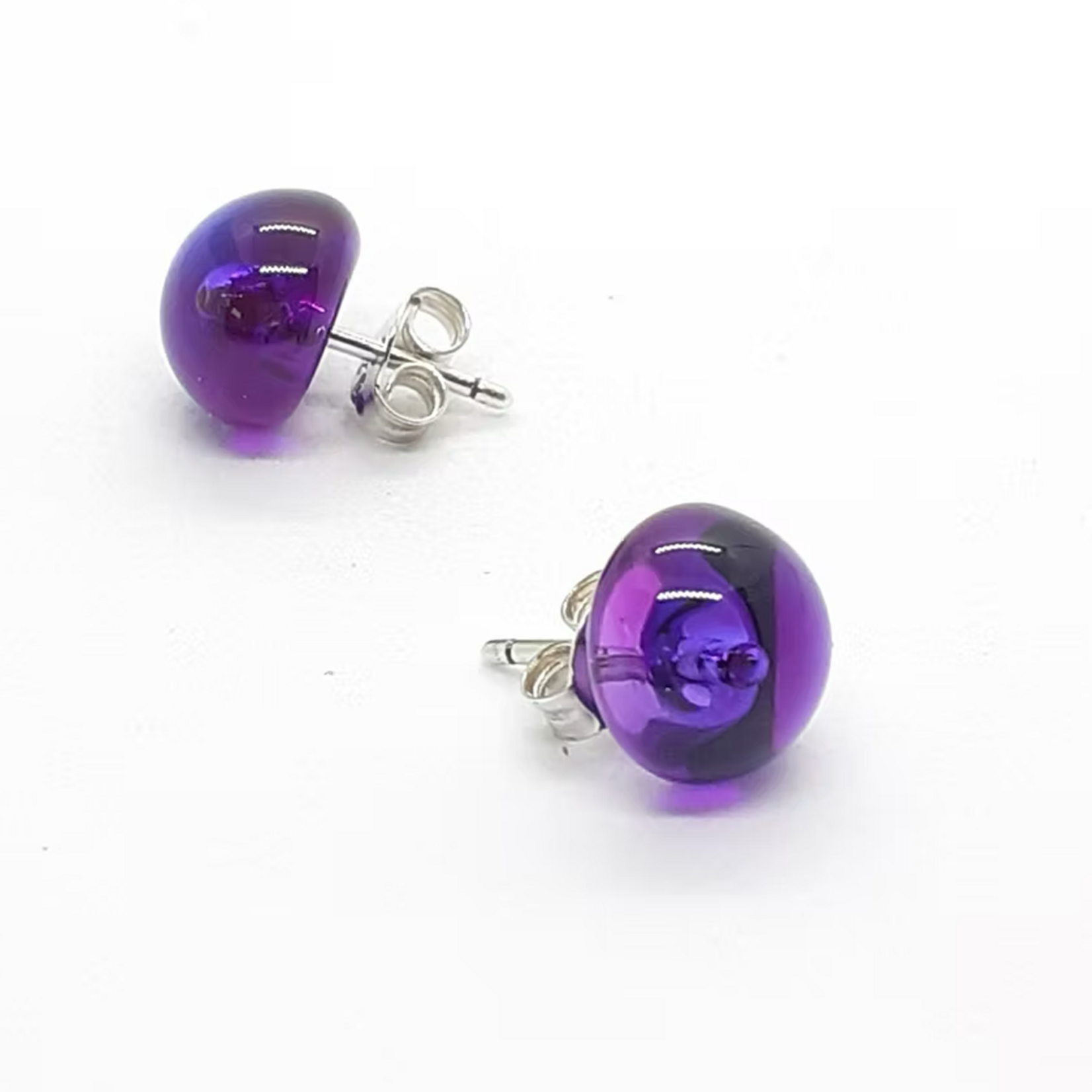 Tasci Designs Tasci Designs - Glass Stud Earrings, Purple