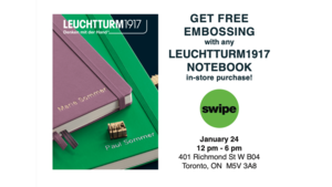 Leuchtturm1917 Embossing Event on January 24