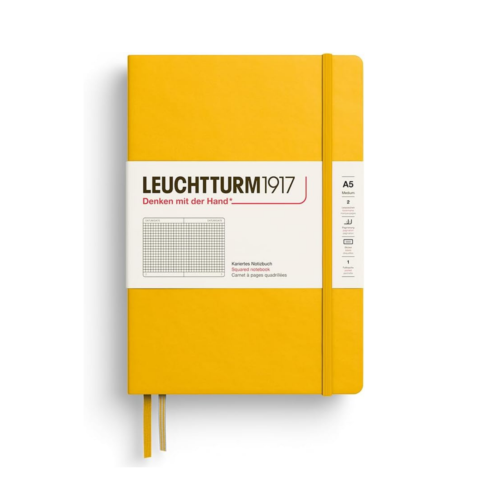 Leuchtturm Leuchtturm A5 Hardcover Notebook, Sunflower, Squared