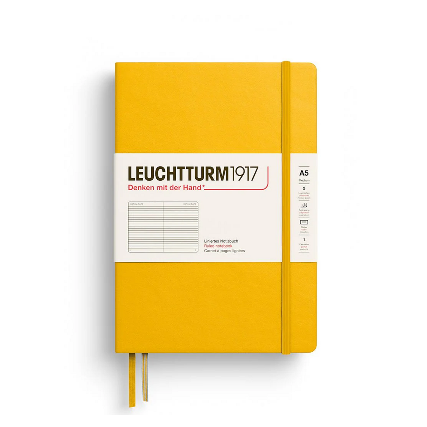 Leuchtturm Leuchtturm A5 Hardcover Notebook, Sunflower, Ruled