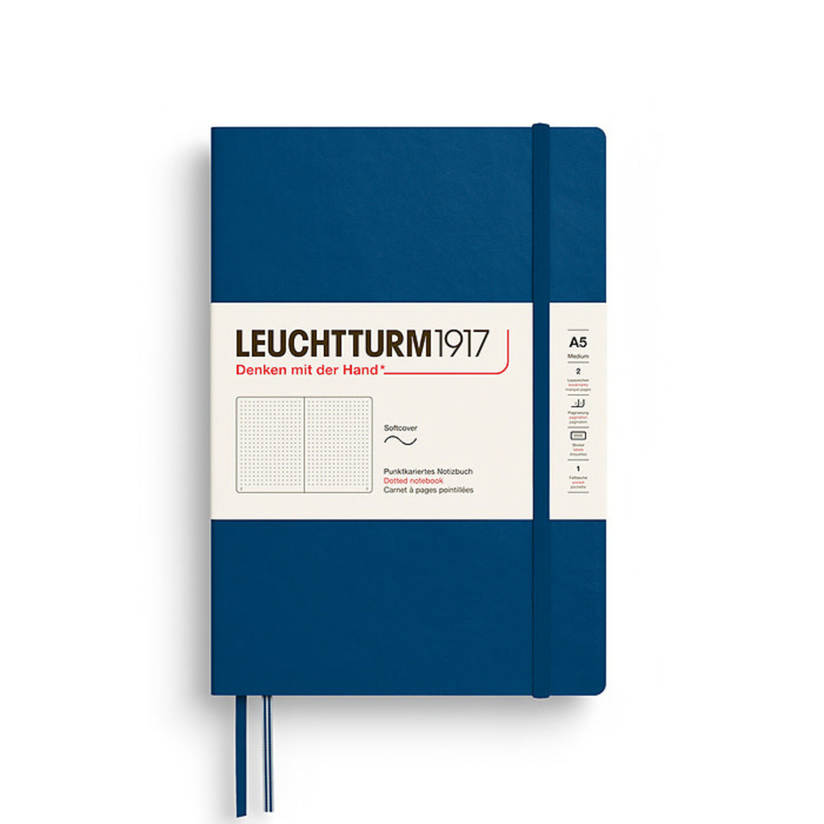 Leuchtturm Leuchtturm A5 Softcover Notebook, Indigo, Dotted