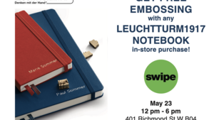 Leuchtturm1917 Embossing Event on May 23