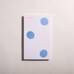 Mezzaluna Studio Wander Large Notepad - Blue Dots/Pink
