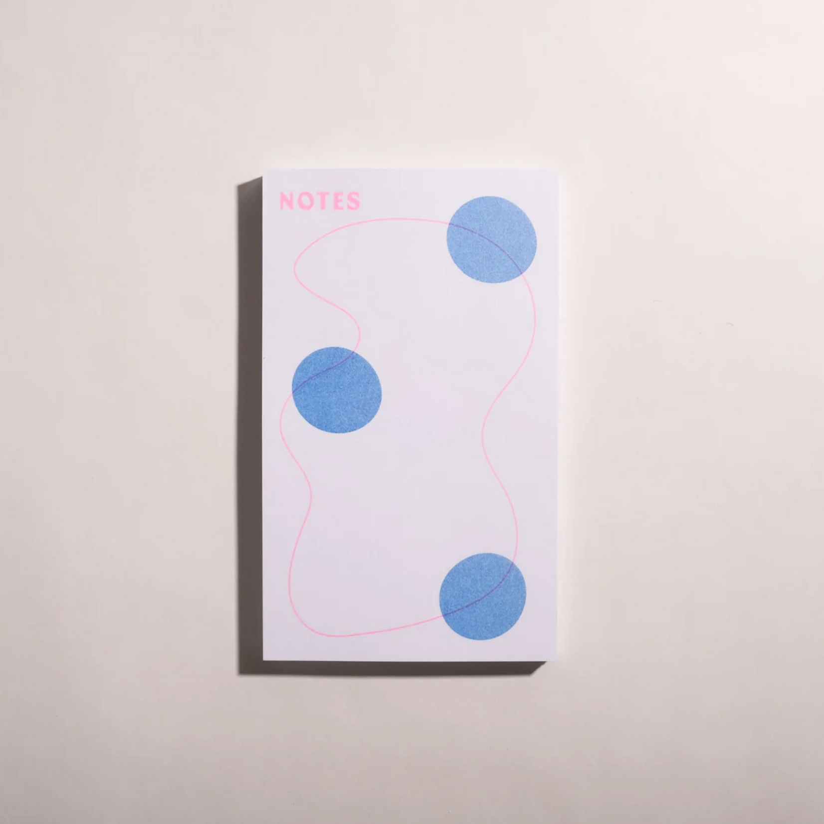 Mezzaluna Studio Wander Large Notepad - Blue Dots/Pink