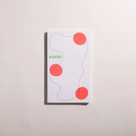 Mezzaluna Studio Wander Large Notepad - Red Dots/Green