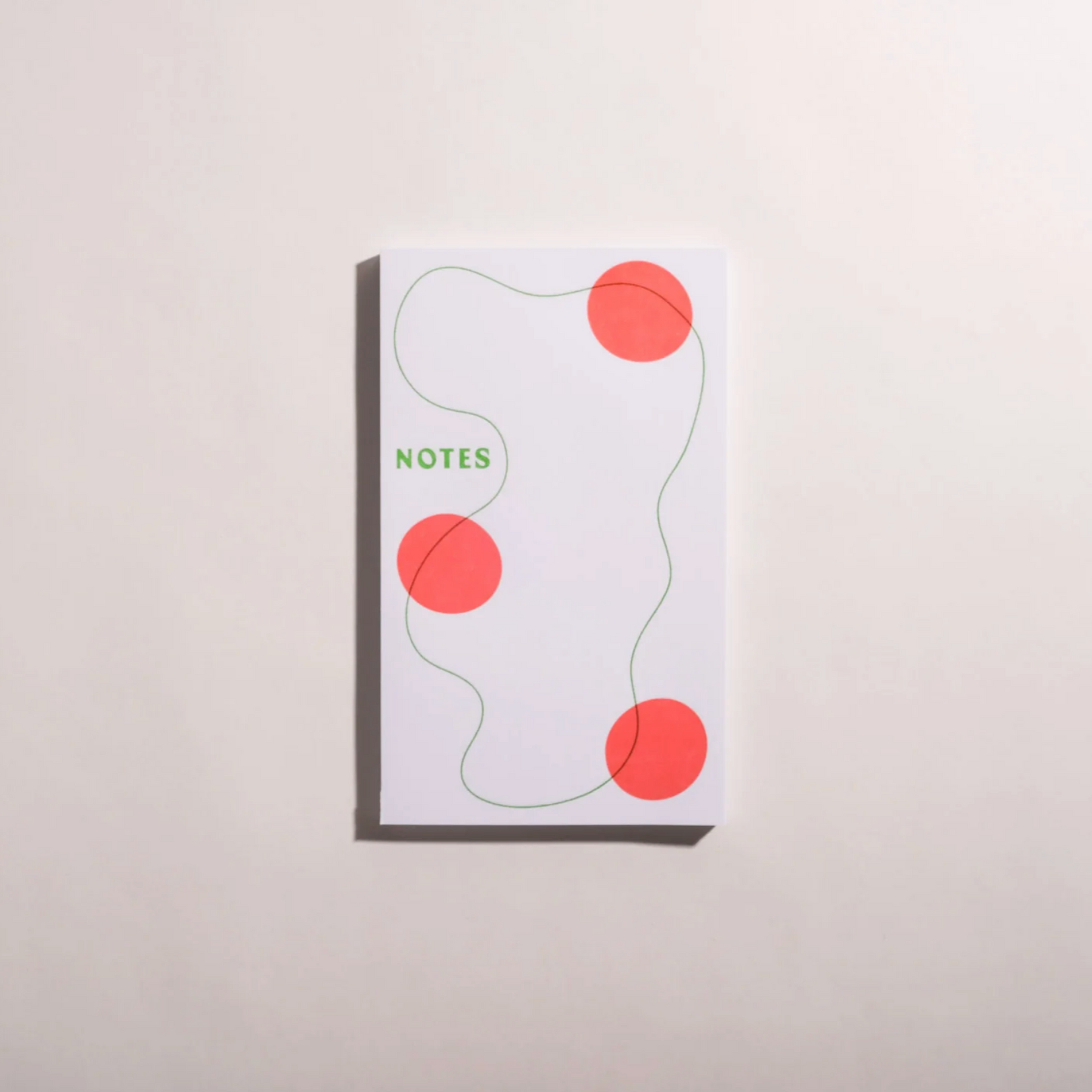 Mezzaluna Studio Wander Large Notepad - Red Dots/Green