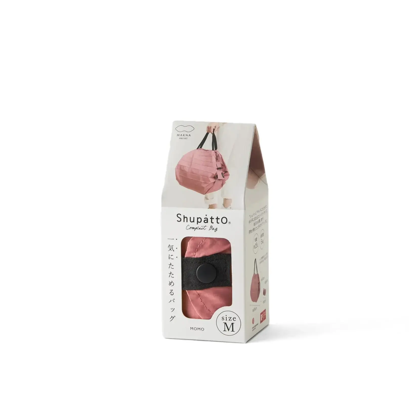 Shupatto Shupatto Compact Reusable Bag Medium Momo Peach