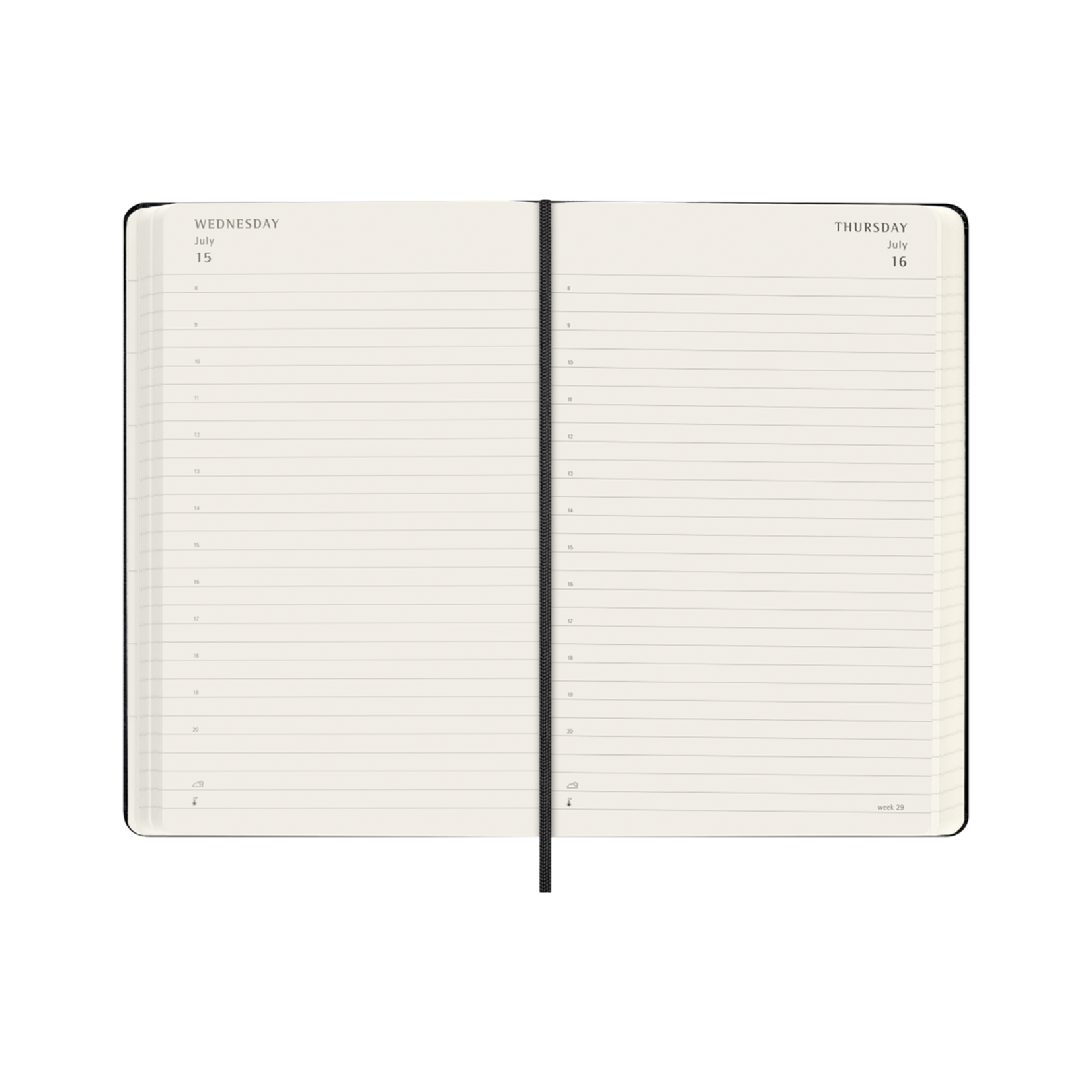 Moleskine Moleskine Classic 18 Month 2026-2027 Daily Planner, Hard Cover, Large - Black