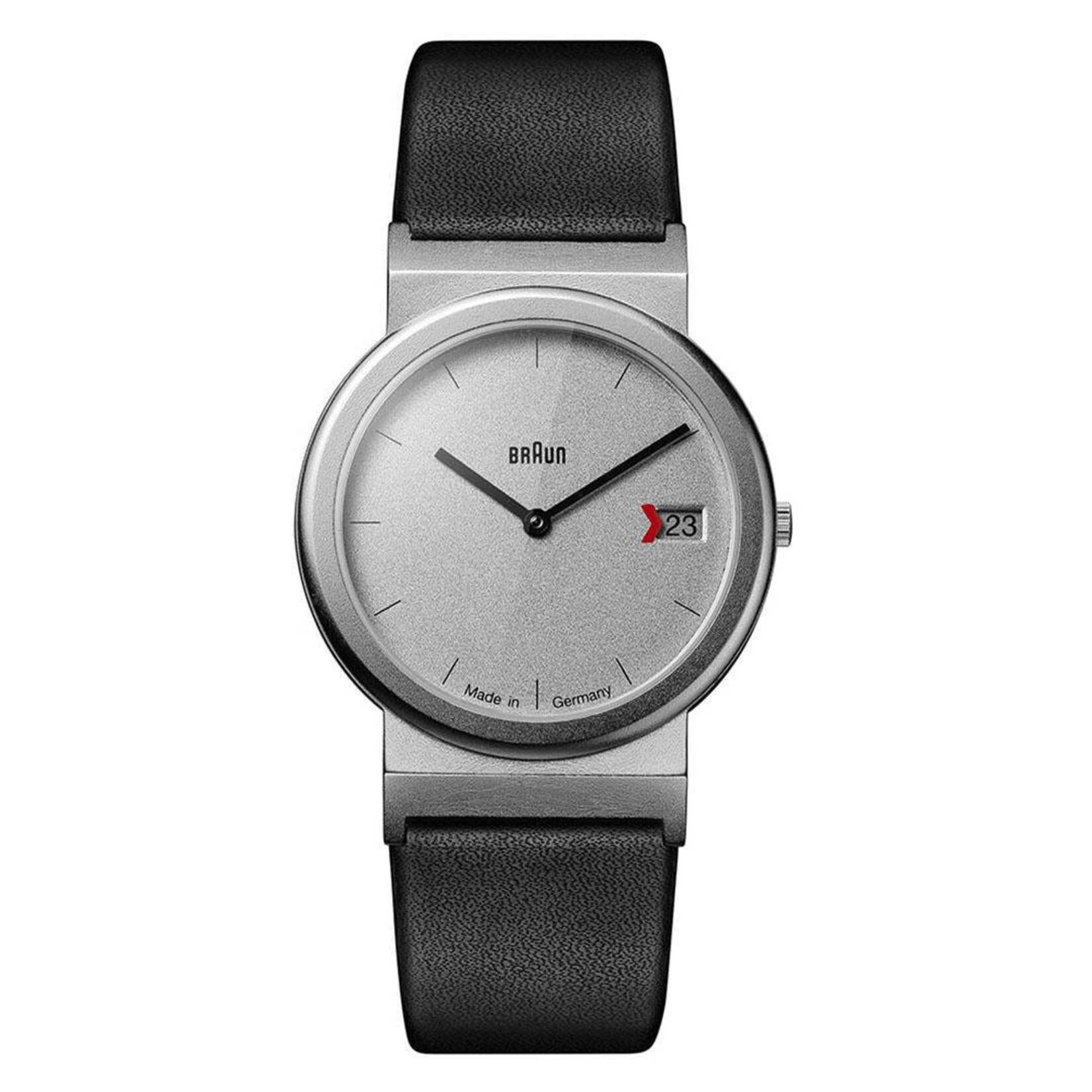 Braun Braun AW50 Classic Watch - Grey Dial and Black Leather Strap