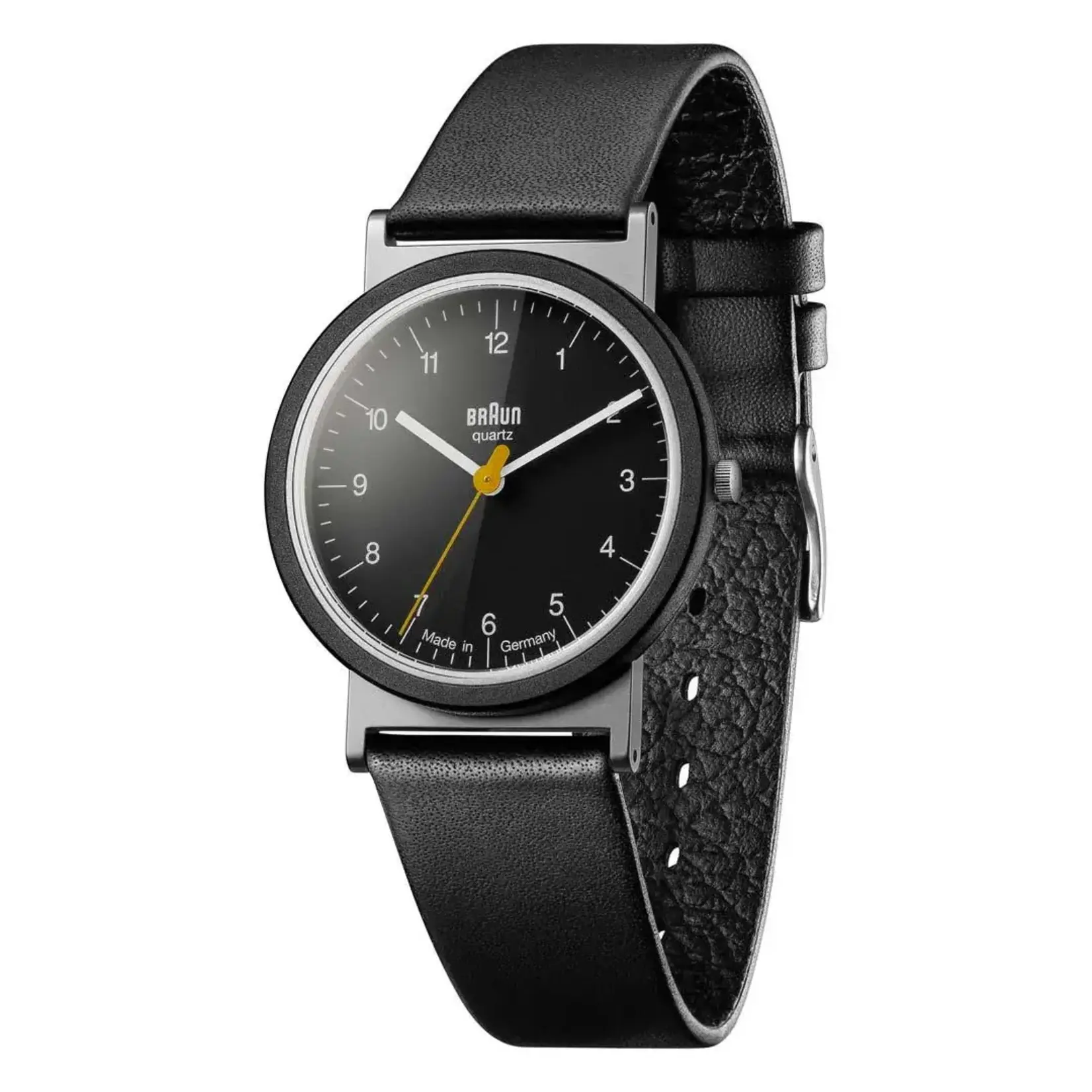 Braun Braun AW10 Classic Watch - Black Dial and Black Leather Strap
