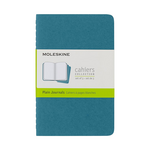 Moleskine Moleskine Cahier Journal, Pocket, Softcover - Brisk Blue, Plain (Set of 3)