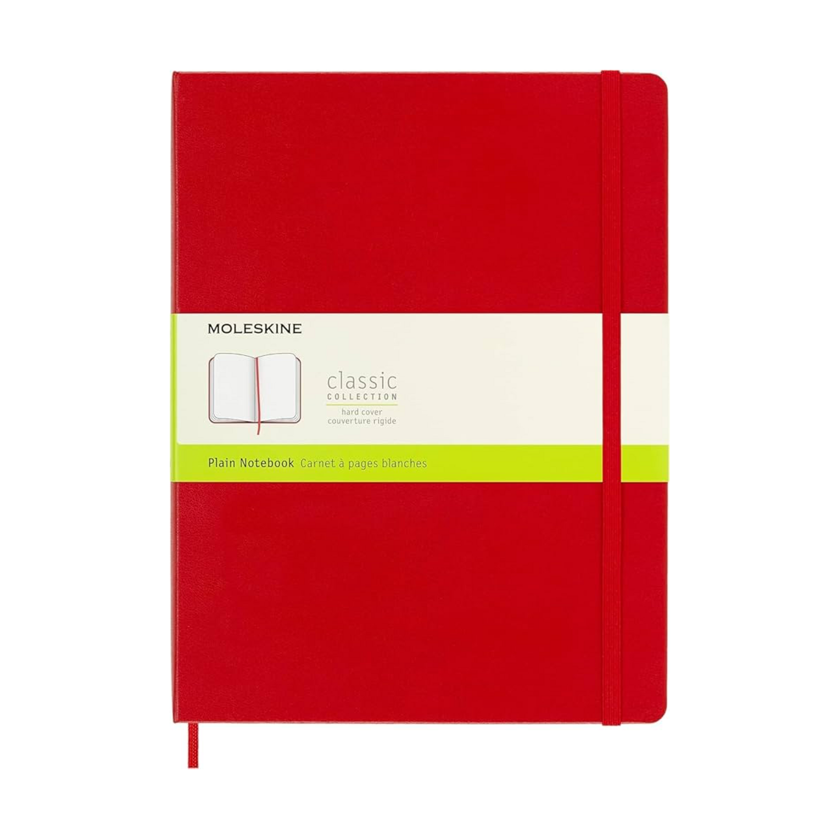 Moleskine Moleskine Plain Hardcover Notebook, Scarlet Red, X-Large