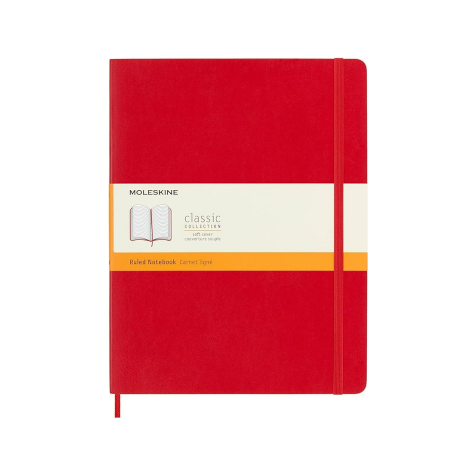 Moleskine Moleskine Classic Notebook, XL, Softcover - Vibrant Red, Ruled