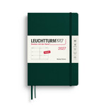 Leuchtturm Leuchtturm1917 Weekly Planner 2027, Medium (A5) Hardcover - Forest Green