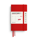 Leuchtturm Leuchtturm1917 Weekly Planner 2027, Pocket (A6) Hardcover - Cherry
