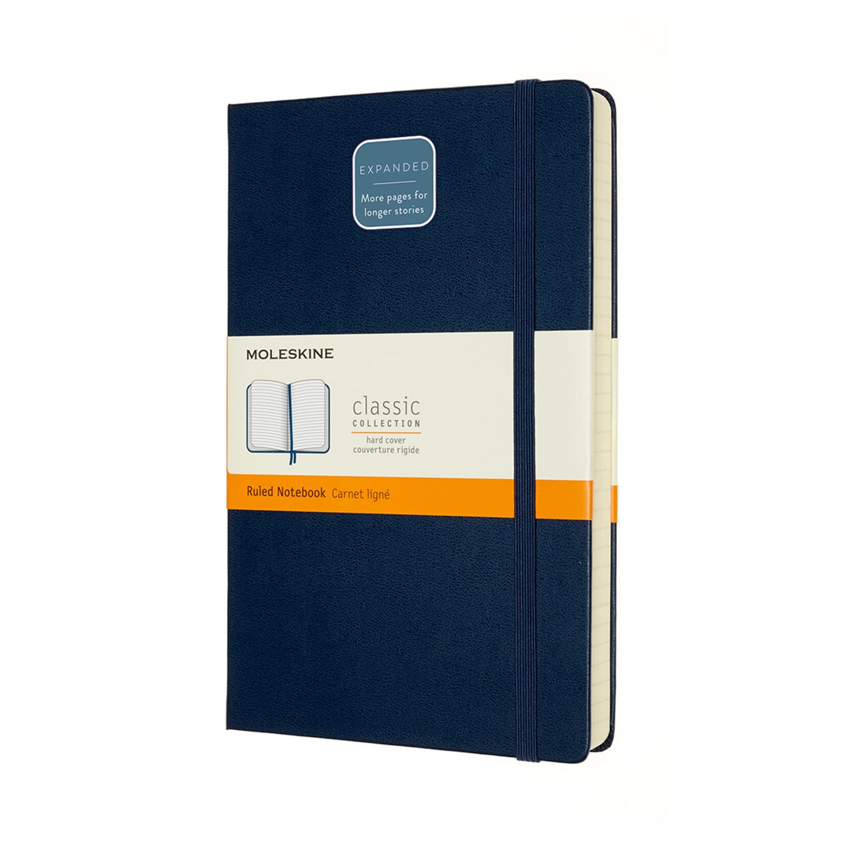 Moleskine Moleskine Notebook, Expanded, Large, Ruled, Sapphire Blue, Hard Cover